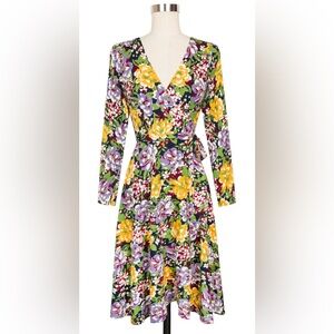 Trashy Diva Victory Floral Retro Wrap Dress Size 14